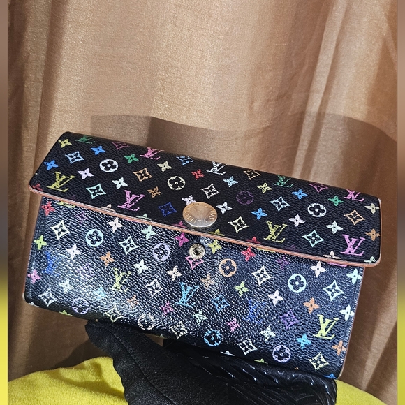 Louis Vuitton x Takashi Murakami Sarah Multicolor wallet - Picture 6 of 9